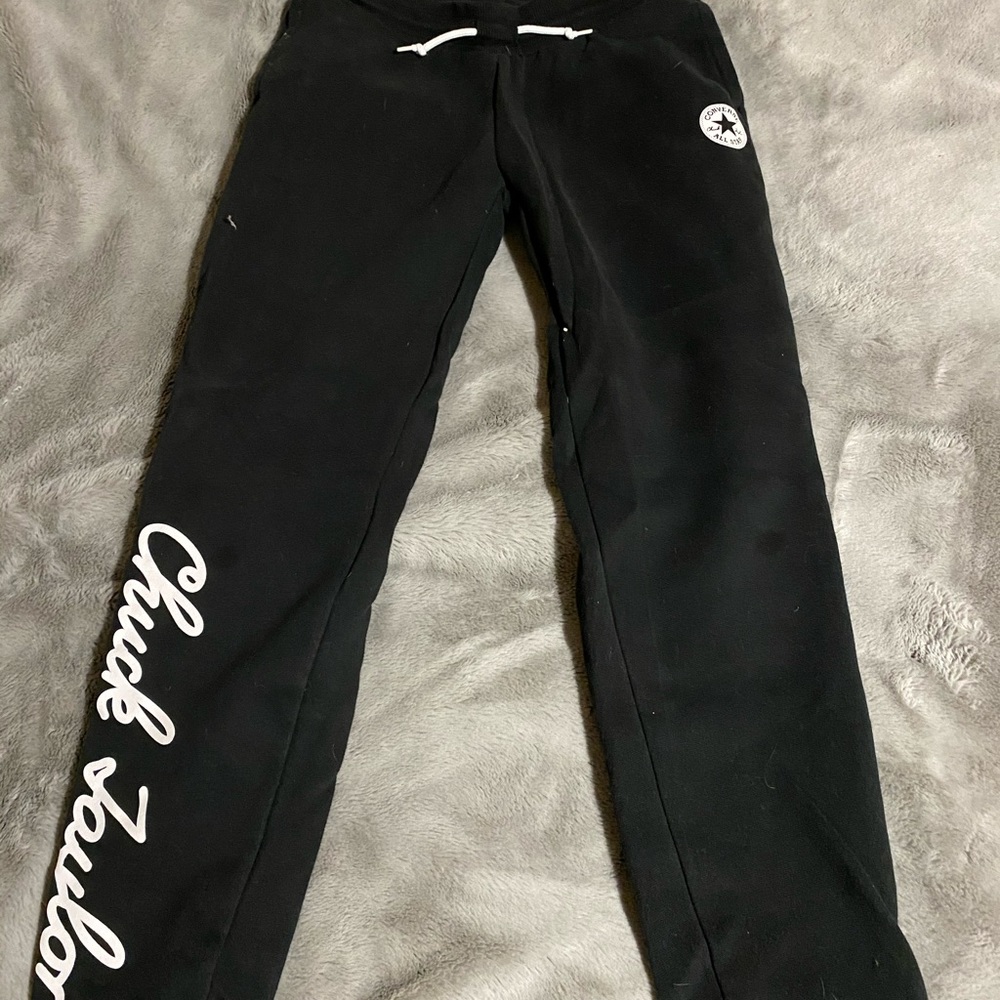 Black converse sweat pants